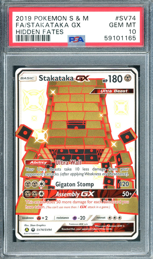 PSA 10 Stakataka GX (74/SV94) [Sun & Moon: Hidden Fates]