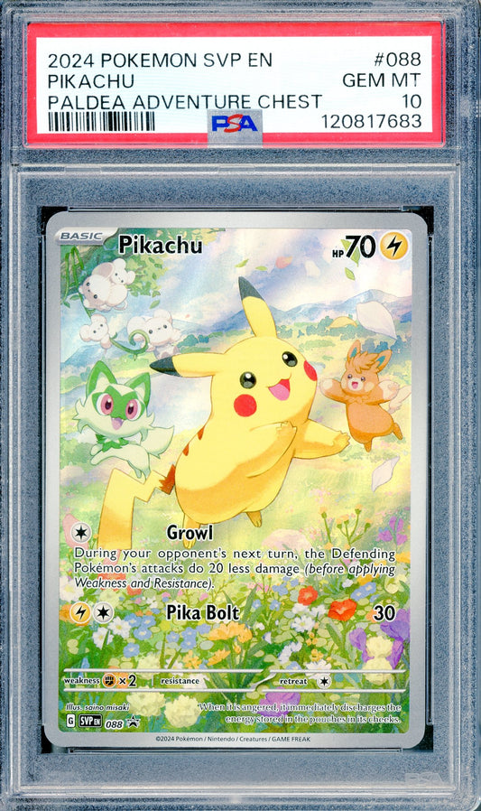 PSA 10 2024 Pikachu Paldea Adventure Chest
