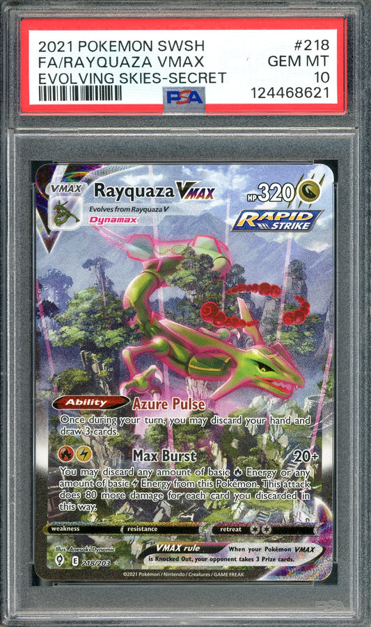 PSA 10 Rayquaza VMAX Alt Art (218/203) [Pokemon Evolving Skies]
