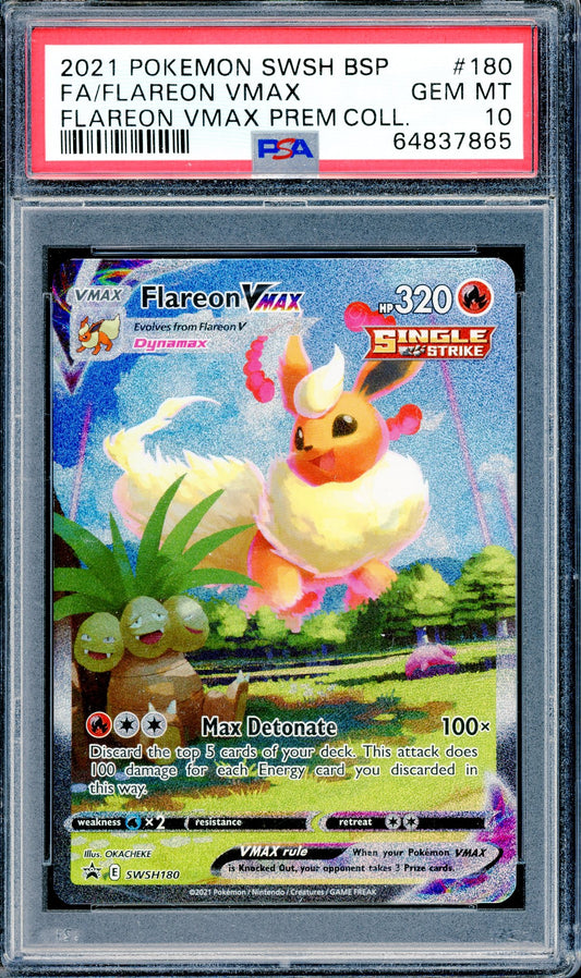 PSA 10 Flareon VMAX (SWSH180) [Pokemon Sword & Shield Promos]