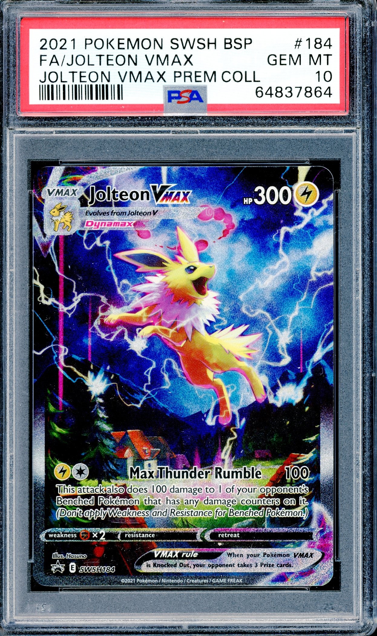 PSA 10 Jolteon VMAX (SWSH184) [Pokemon Sword & Shield Promos]