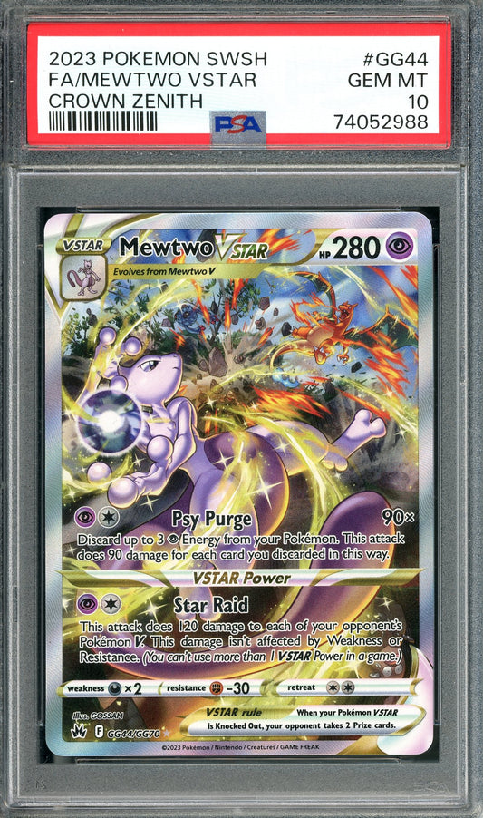 PSA 10 Mewtwo Vstar (GG44/GG70) [SWSH Crown Zenith]