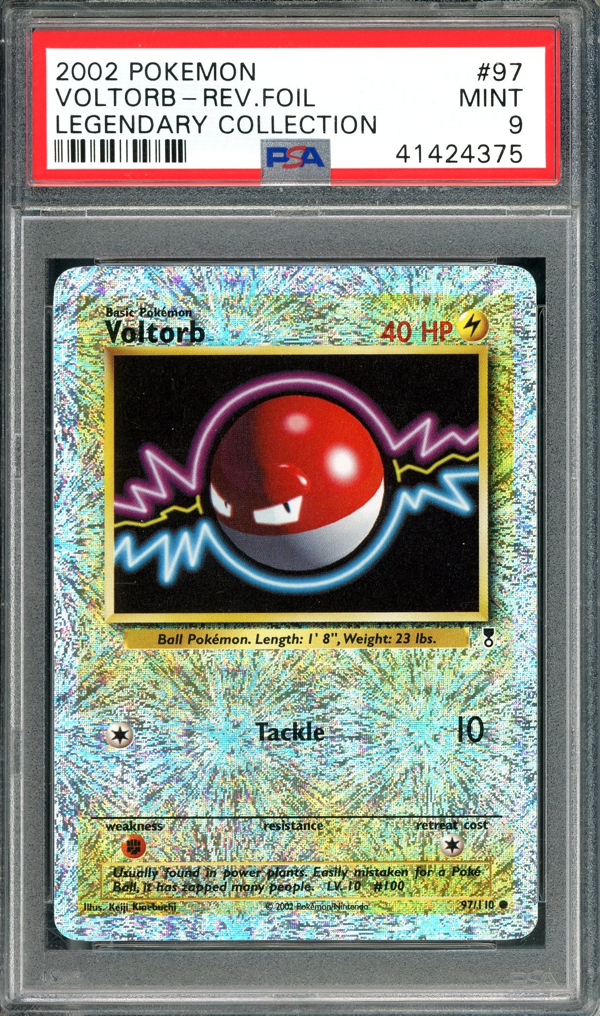 PSA 9 Voltorb - Rev. Foil (97/110) [WOTC Legendary Collections]