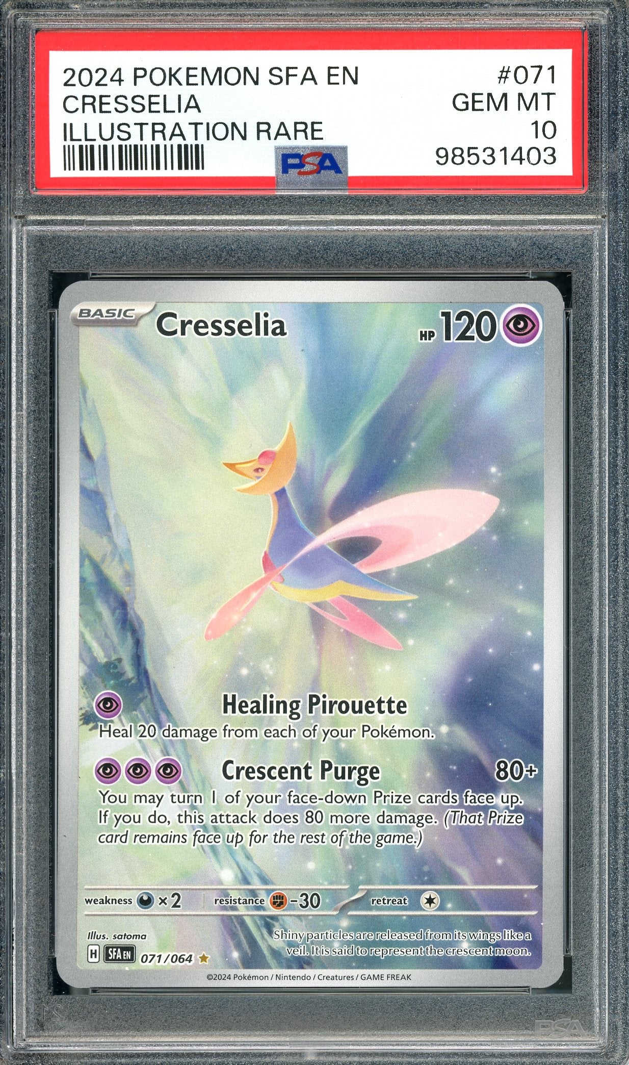 PSA 10 Cresselia IR (071/064) [Scarlet & Violet Shrouded Fable]