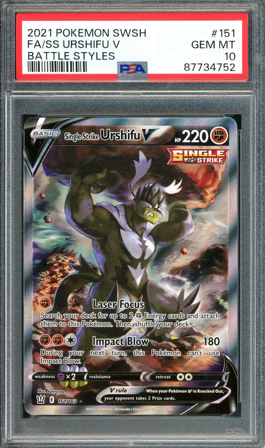 PSA 10 Urshifu V (151/163) [SWSH Battle Styles]