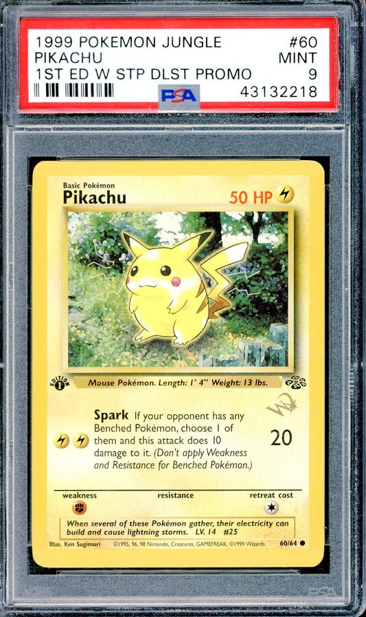 PSA 9 Pikachu (60/64) [Pokemon Jungle 1st Edition Stamp Promo]