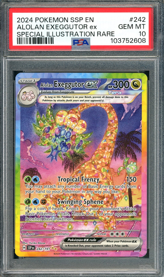 PSA 10 Alolan Exeggutor ex (242/191) [Pokemon Scarlet & Violet Surging Sparks]