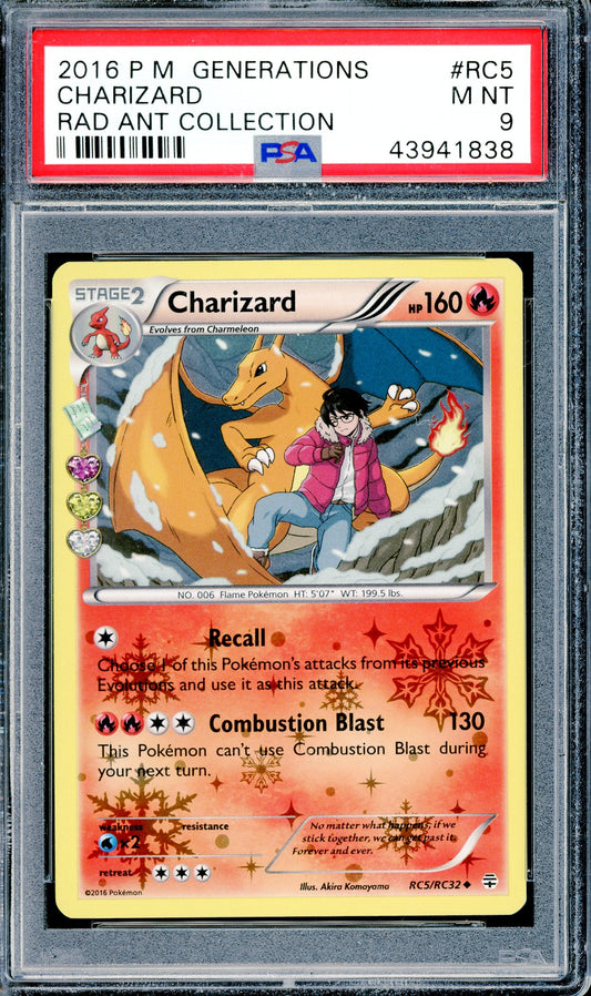 PSA 9 Charizard (RC5/RC32) [Pokemon Generations Radiant Collection]