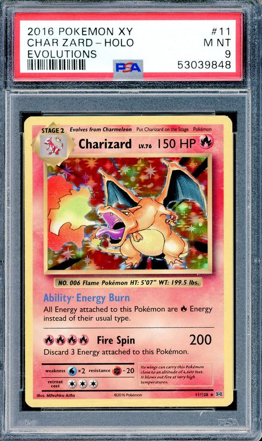 PSA 9 Charizard - Holo (11/108) [Pokemon XY Evoluitions]