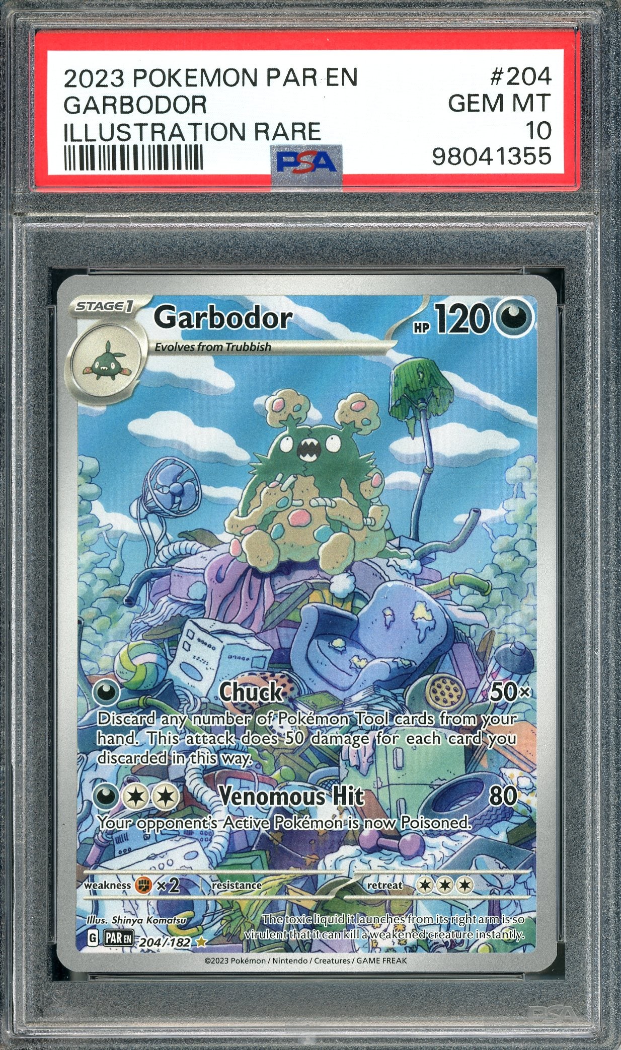 PSA 10 Garbodor IR (204/182) [Scarlet & Violet Paradox Rift]