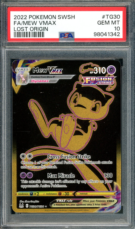 PSA 10 FA/Mew Vmax (TG30/TG30) [SWSH Lost Origin]
