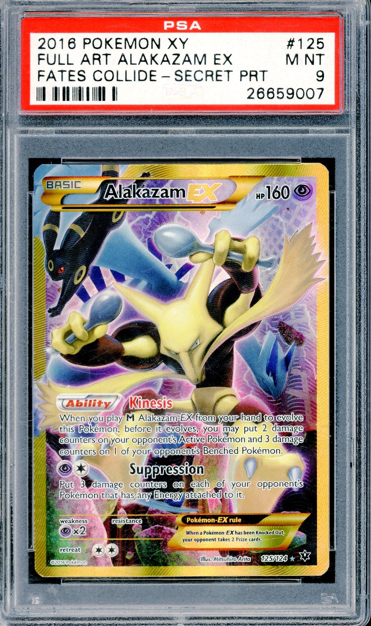 PSA 9 Alakazam EX (125/124) [Pokemon XY Fates Collide]