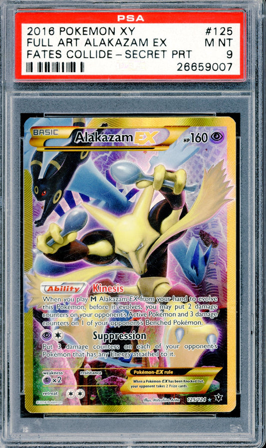 PSA 9 Alakazam EX (125/124) [Pokemon XY Fates Collide]