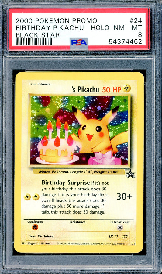 PSA 8 Pikachu (24) [Pokemon Promo Black Star]