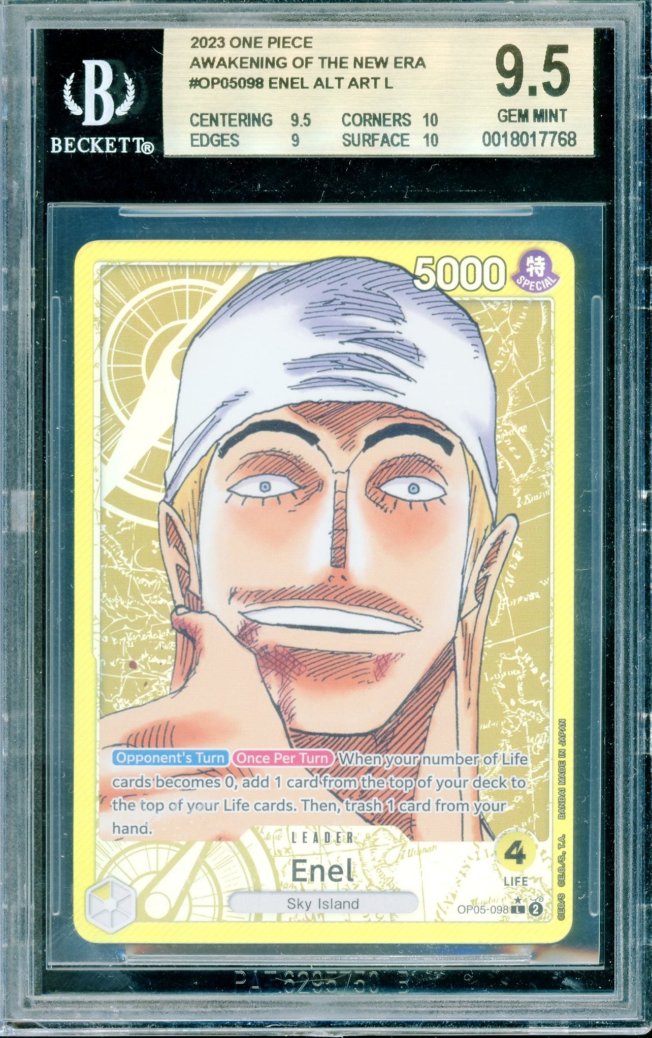 BGS 9.5 Enel (OP05-098) [Awakening of The New Era]