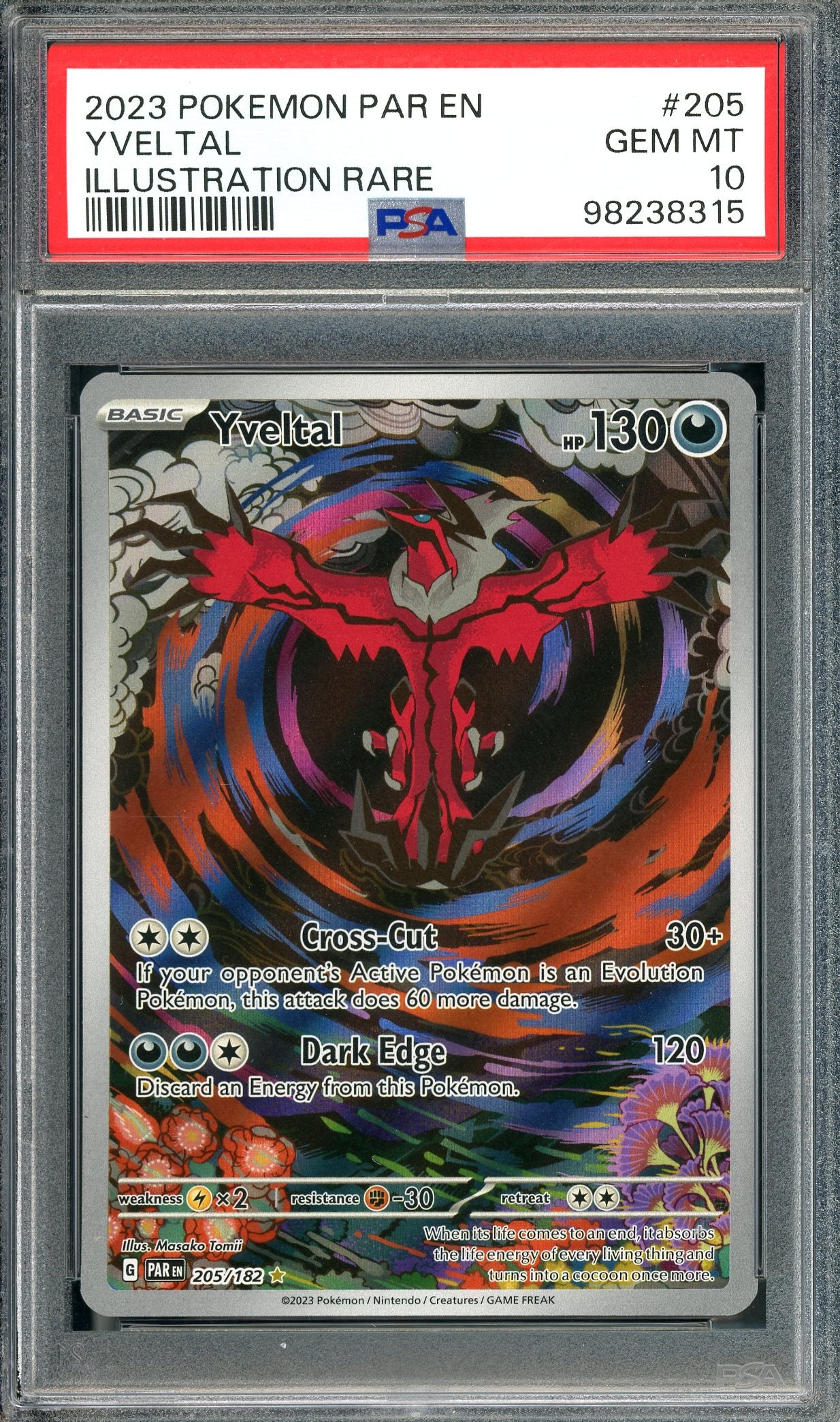 PSA 10 Yveltal (205/182) [Scarlet & Violet Paradox Rift]