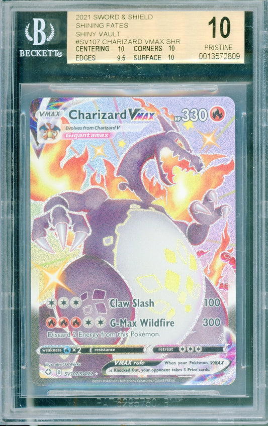 BGS 10 Charizard VMAX (SV107/SV122) [Pokemon Sword & Shield Shinning Fates]
