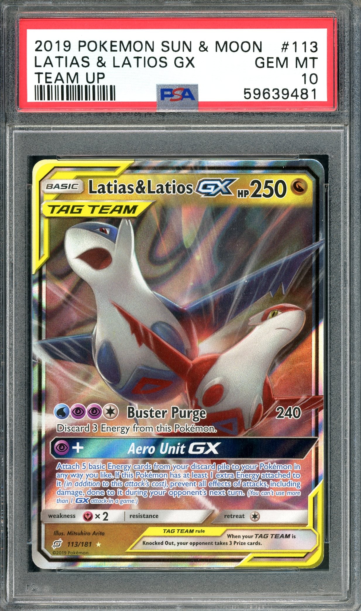 PSA 10 Latias & Latios GX (113/181) [Pokemon Team Up]