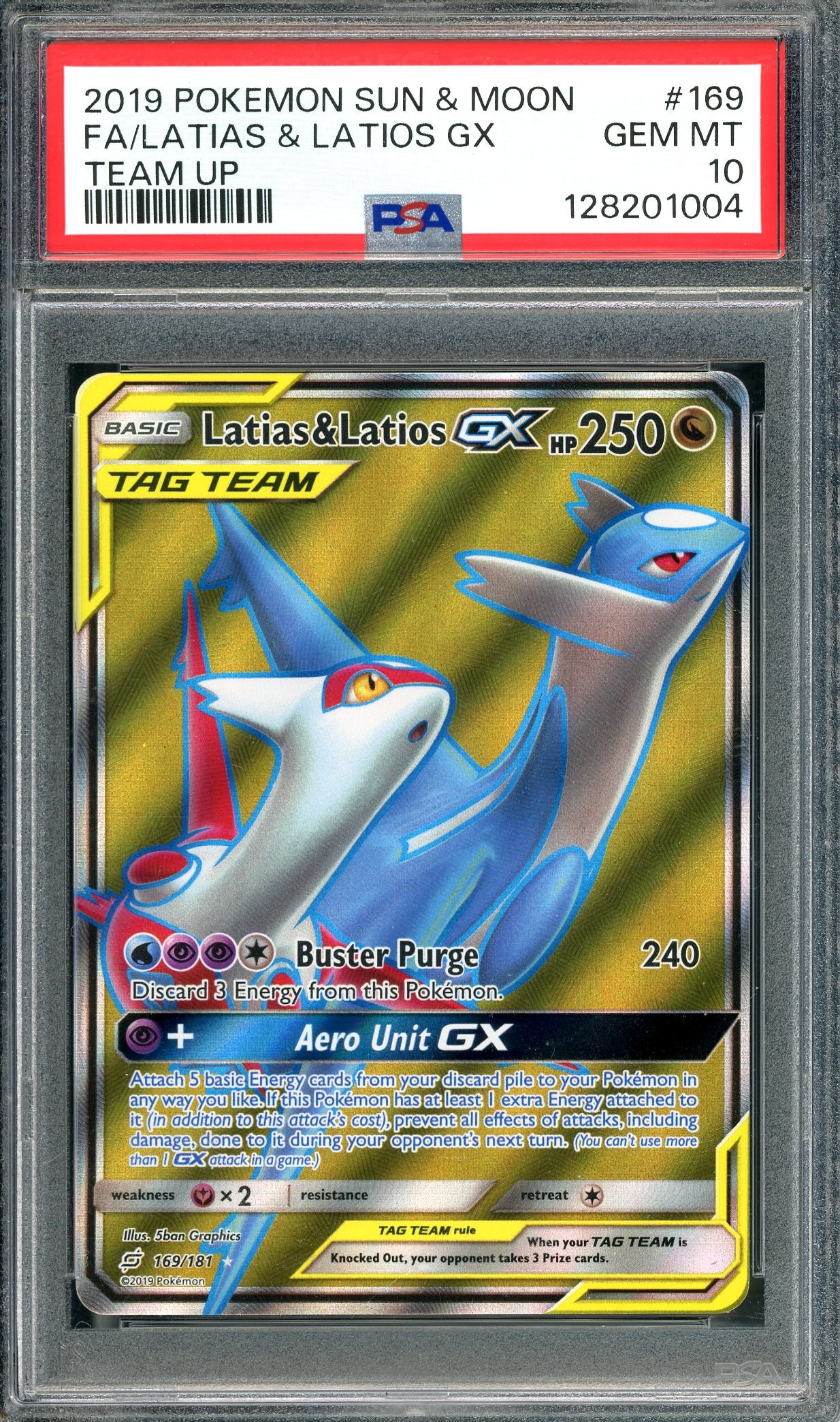 PSA 10 Latias & Latios GX (169/181) [Pokemon Team Up]