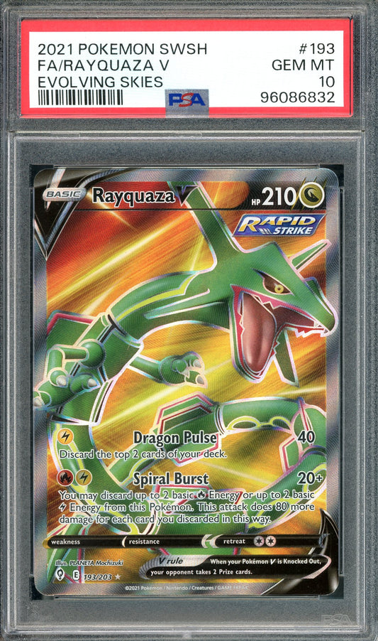 PSA 10 Rayquaza V (193/203) [Pokemon Sword & Shield Evolving Skies]
