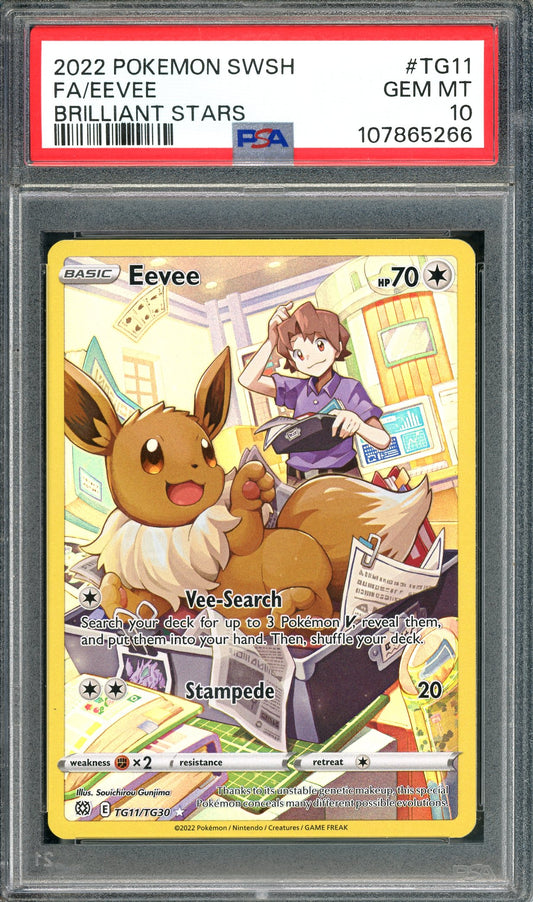 PSA 10 Eevee (TG11/TG30) [Pokemon SWSH: Brilliant Stars]