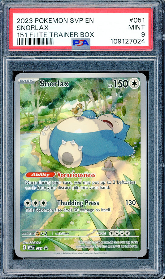 PSA 9 Snorlax (051) [Pokemon Scarlet & Violet Promo]