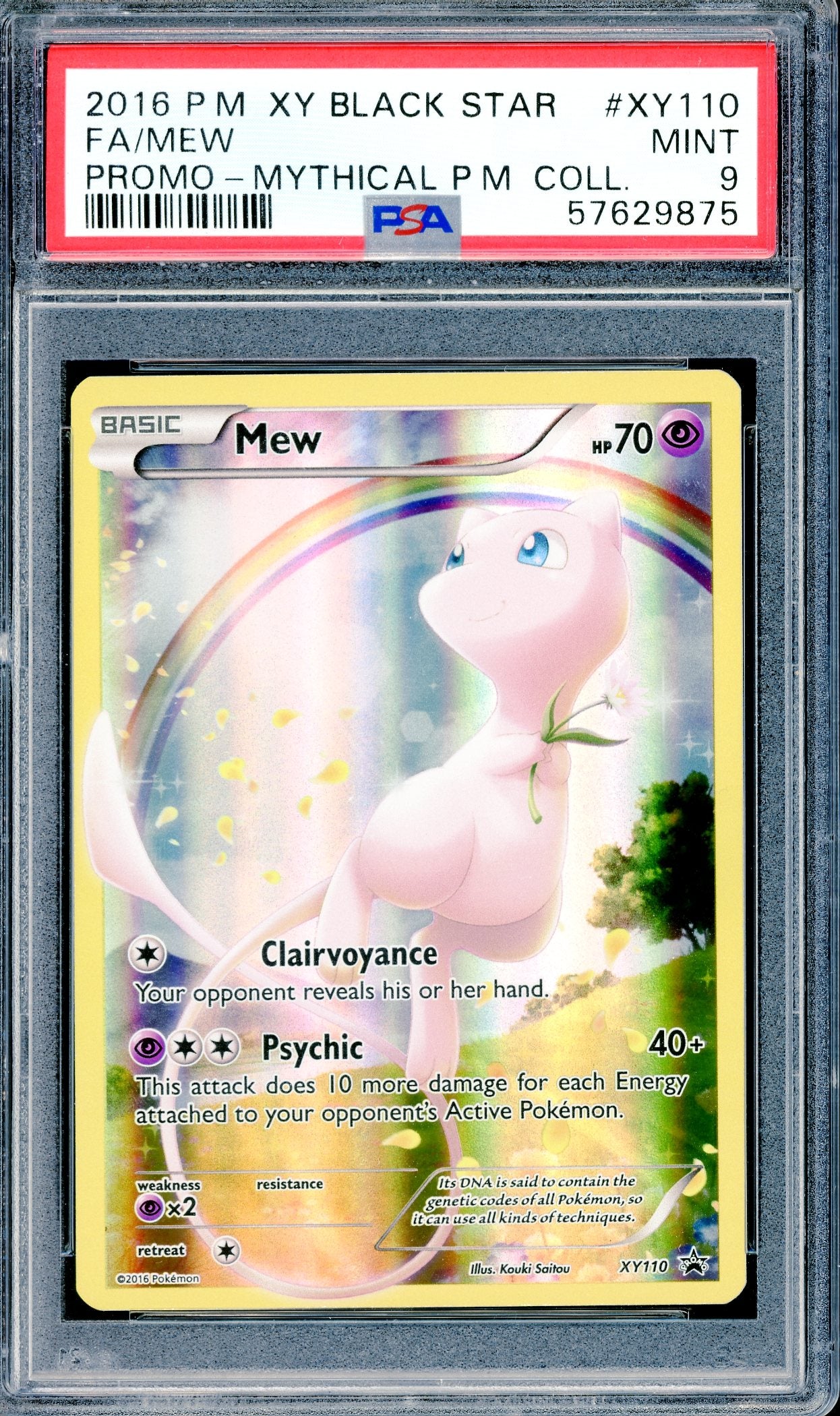 PSA 9 Mew (XY110) [Pokemon XY Black Star]