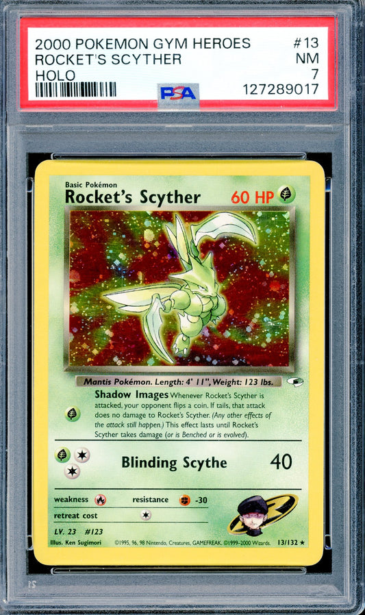 PSA 7 Rocket's Scyther (13/132) [Pokemon Gym Heroes]