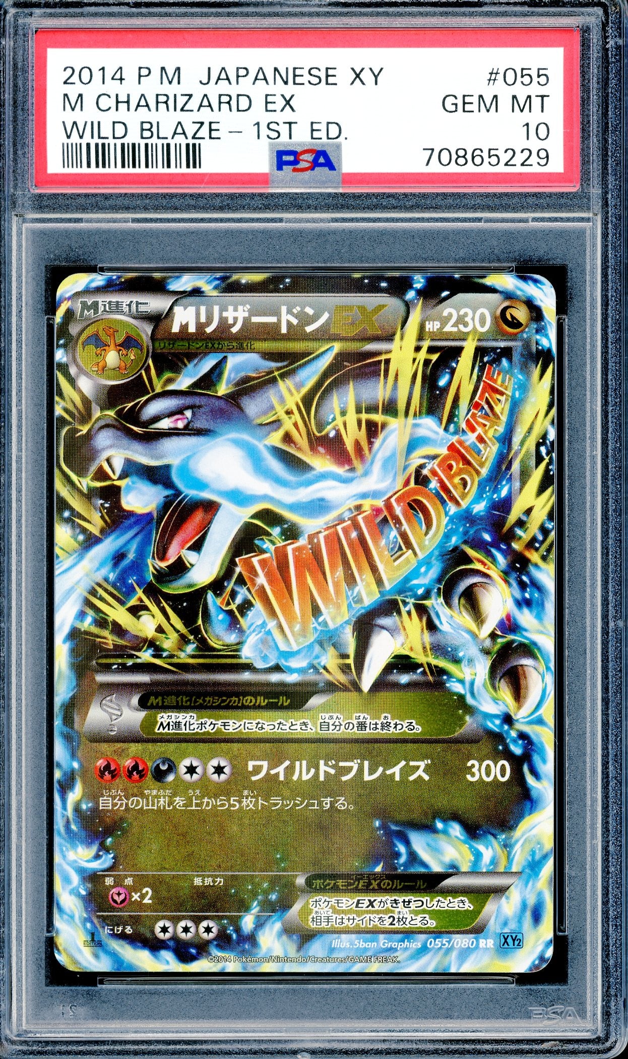 PSA 10 M Charizard EX (055/080) [Wild Blaze - 1st ED]