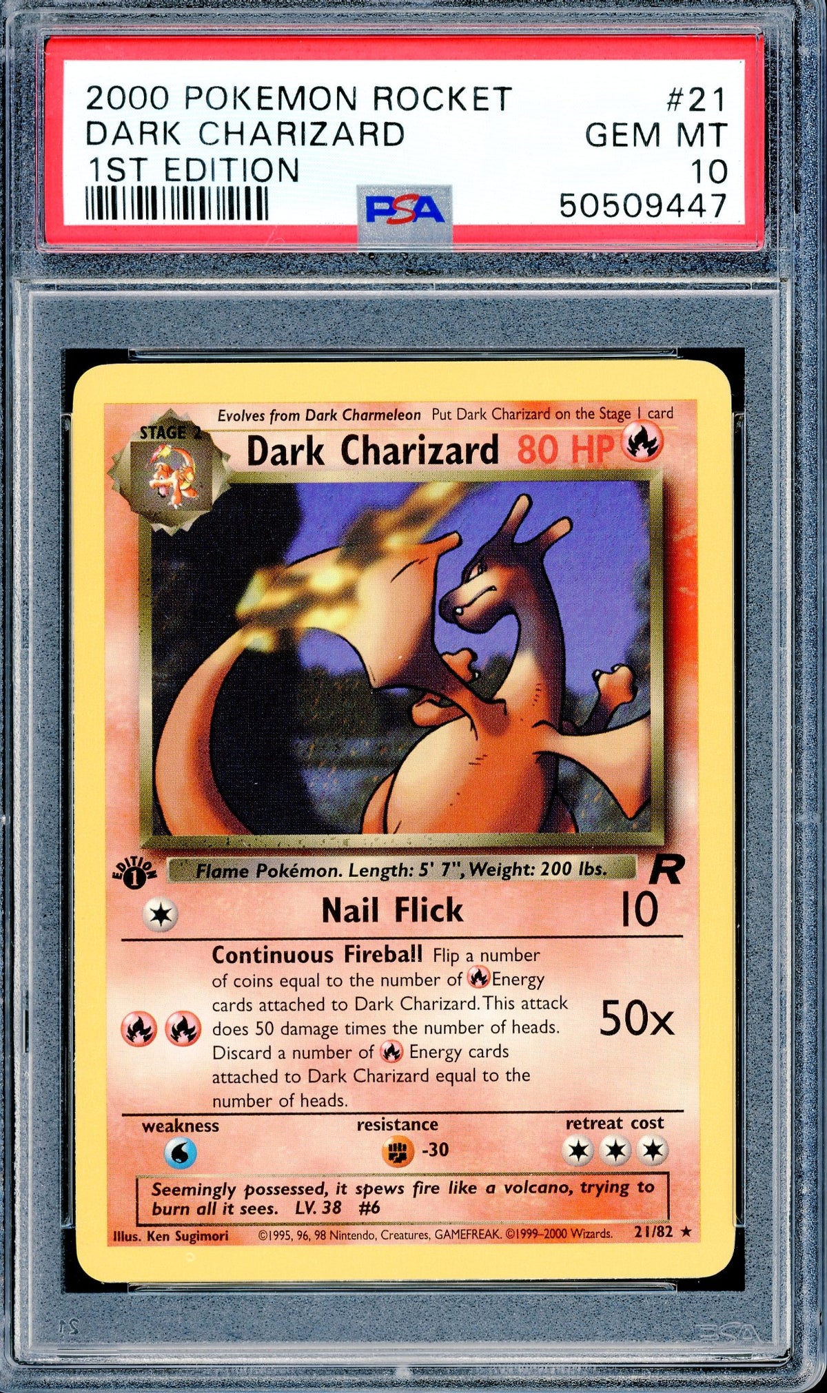 PSA 10 Dark Charizard - 1st ED (21/82) [Team Rocket 1st ED]