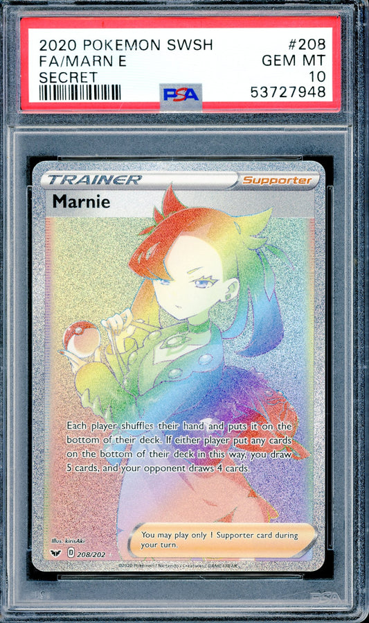 PSA 10 FA/Marine Secret (208/202) [SWSH Base Set]