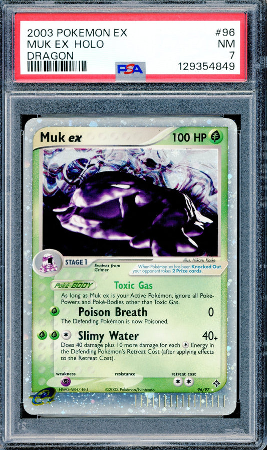 PSA 7 Muk ex Holo (96/97) [Pokemon Dragon]