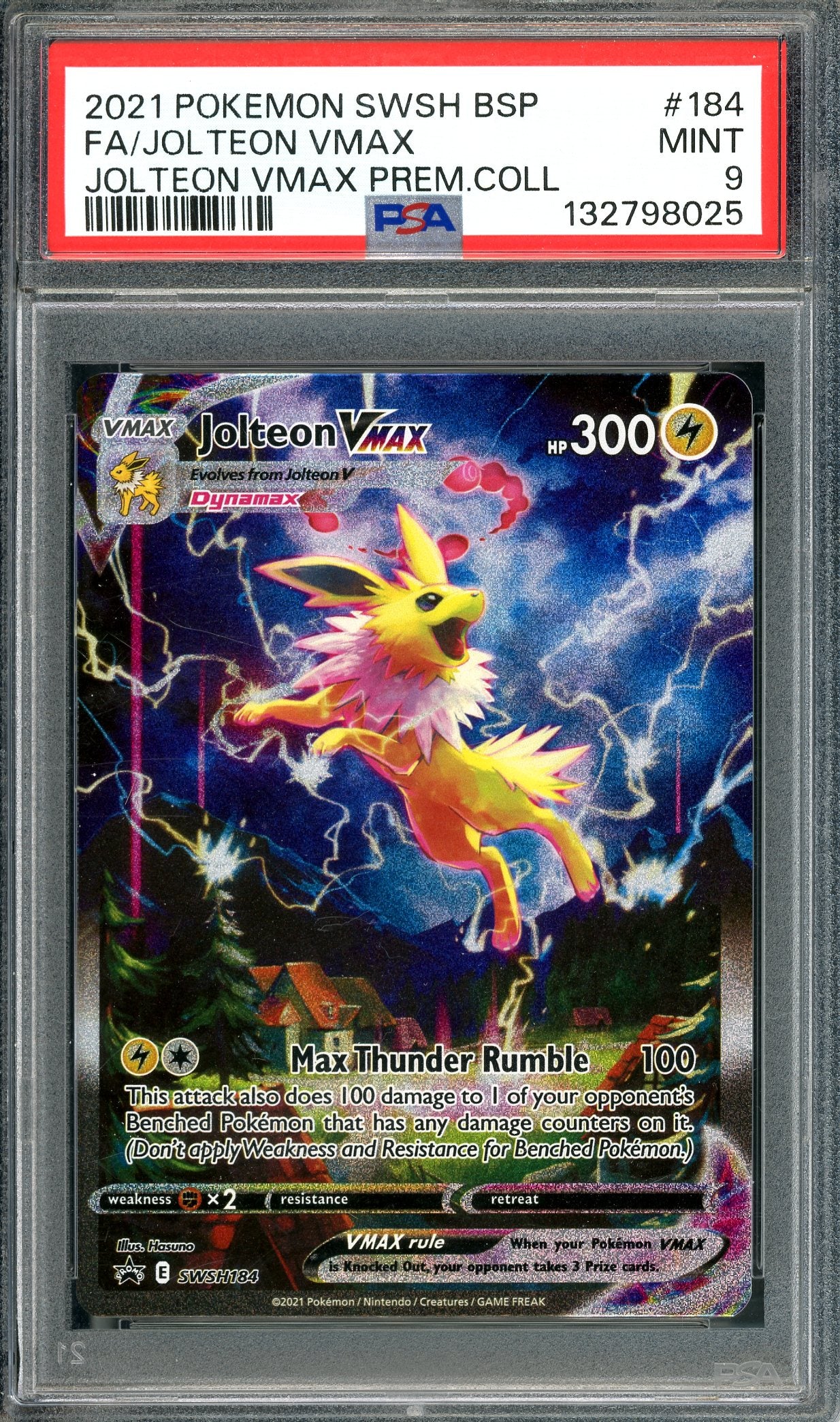 PSA 9 Jolteon VMAX (SWSH184) [Pokemon Black Star Promo]