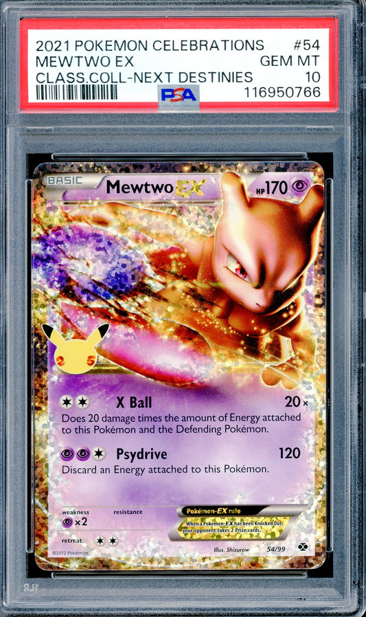 PSA 10 Mewtwo EX (54/99) [Pokemon Celebrations]