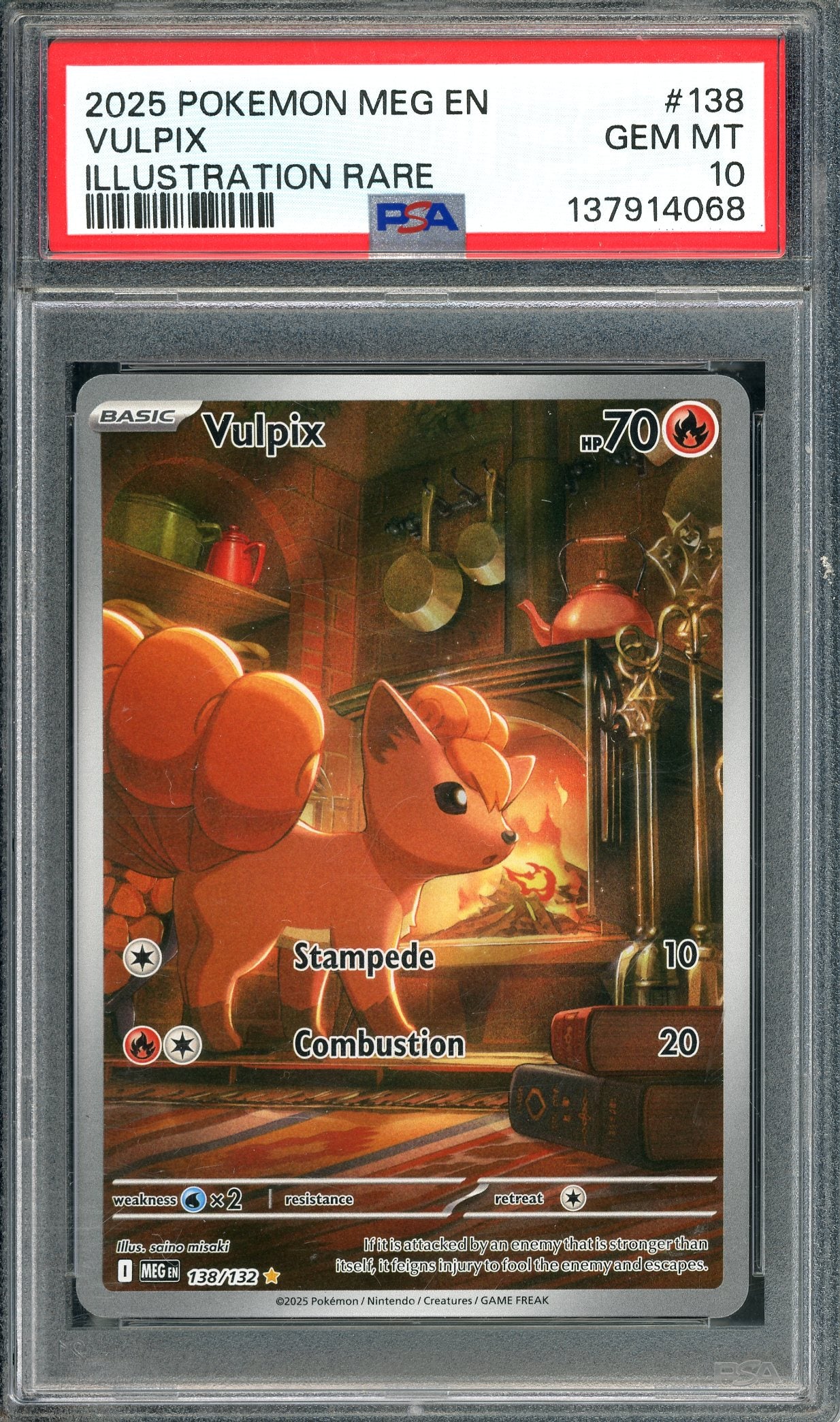 PSA 10 Vulpix (138/132) [Pokemon Mega Evolution Illustration Rare]