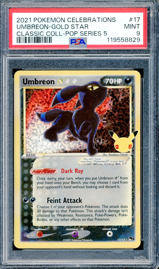 PSA 8.5 Umbreon (17/17) [Pokemon Celebrations]