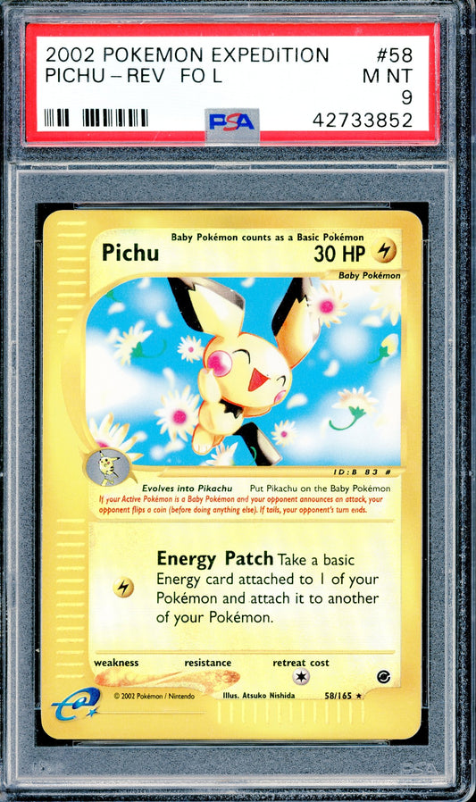 PSA 9 Pichu - Rev. Foil (58/165) [WOTC Expedition]