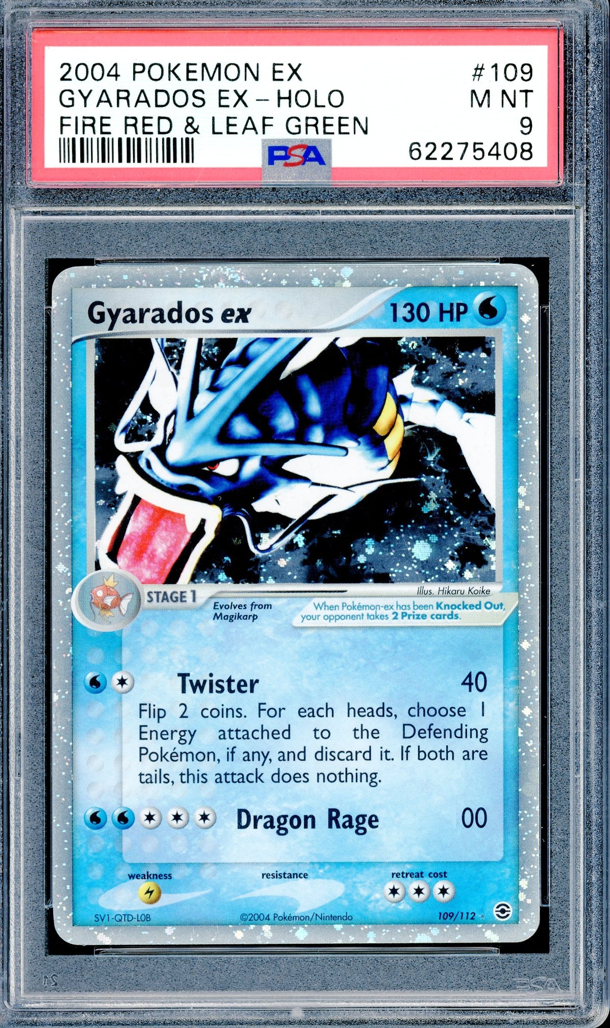 PSA 9 Gyarados EX - Holo (109/112) [Fire Red & Leaf Green]