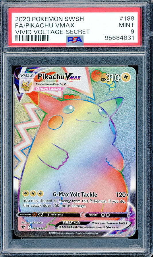 PSA 9 FA/Pikachu Vmax (188/185) [SWSH Vivid Voltage]