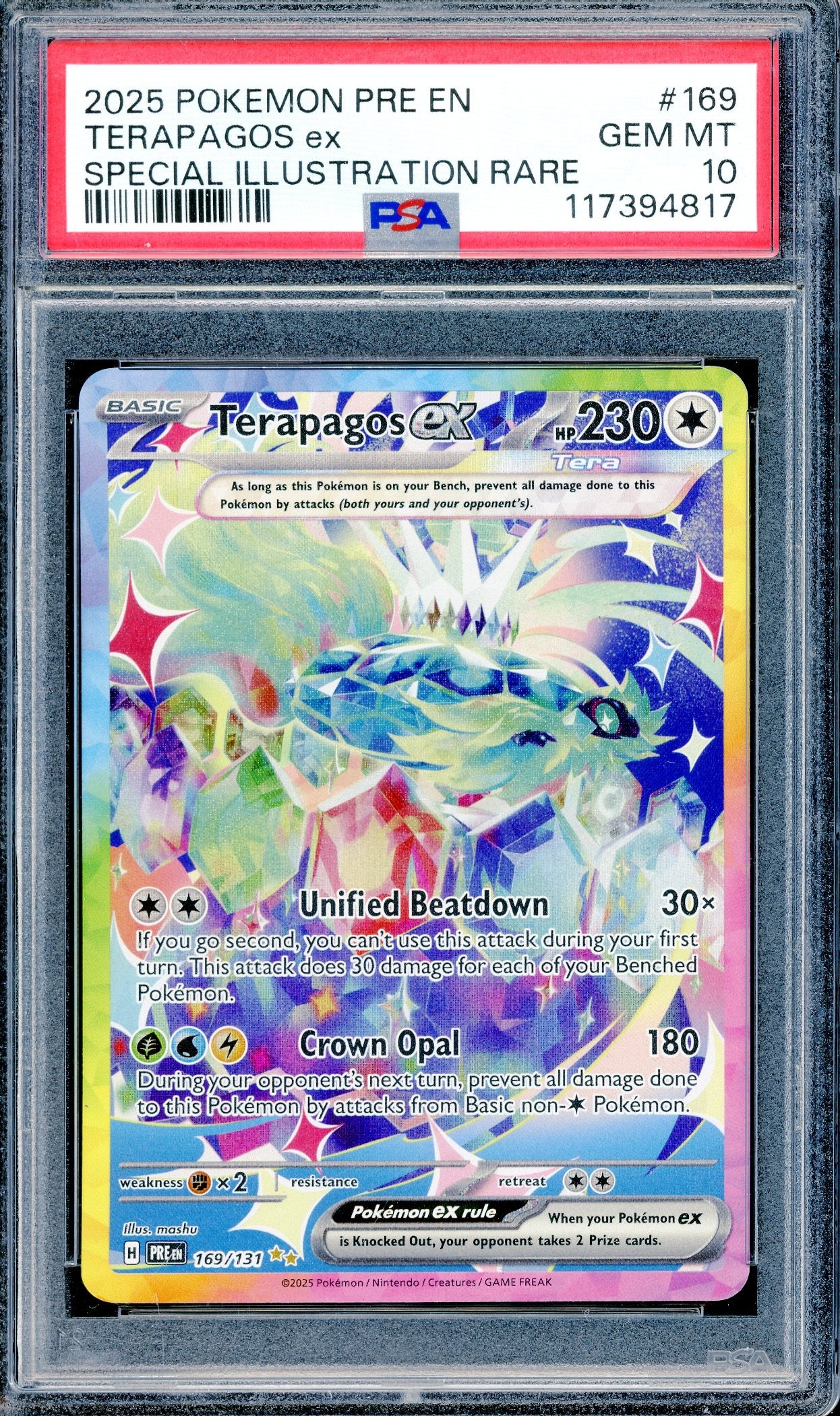 PSA 10 Terapagos ex (169/131) [Pokemon Scarlet & Violet: Prismatic Evolutions]