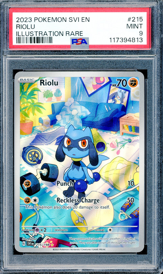 PSA 9 Riolu (215/198) [Pokemon Scarlet & Violet]