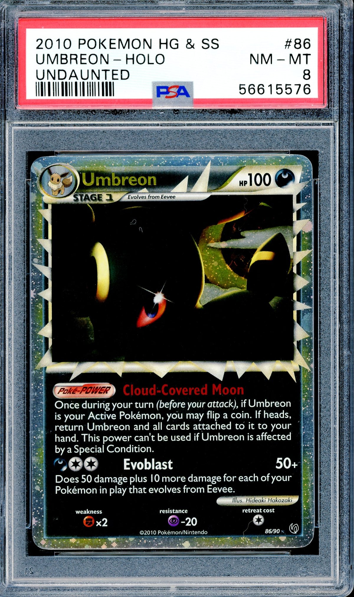 PSA 8 Umbreon - Holo (86/90) [HG&SS Undaunted]