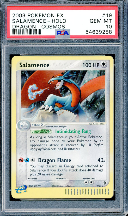 PSA 10 Salamence - Holo  (19/97) [EX Dragons - Cosmos]