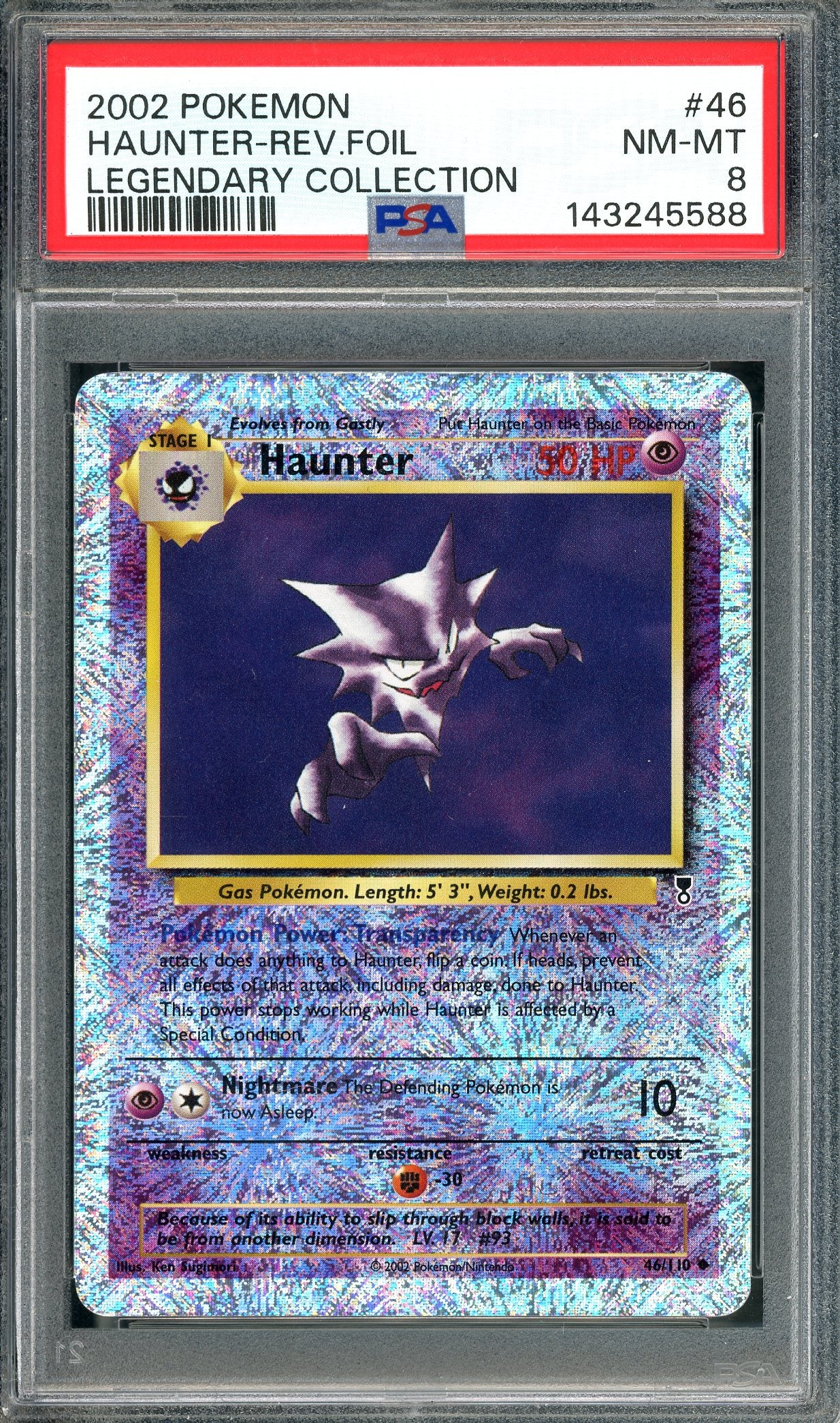 PSA 8 Haunter - Reverse Holo (46/110) [Legendary Collection]