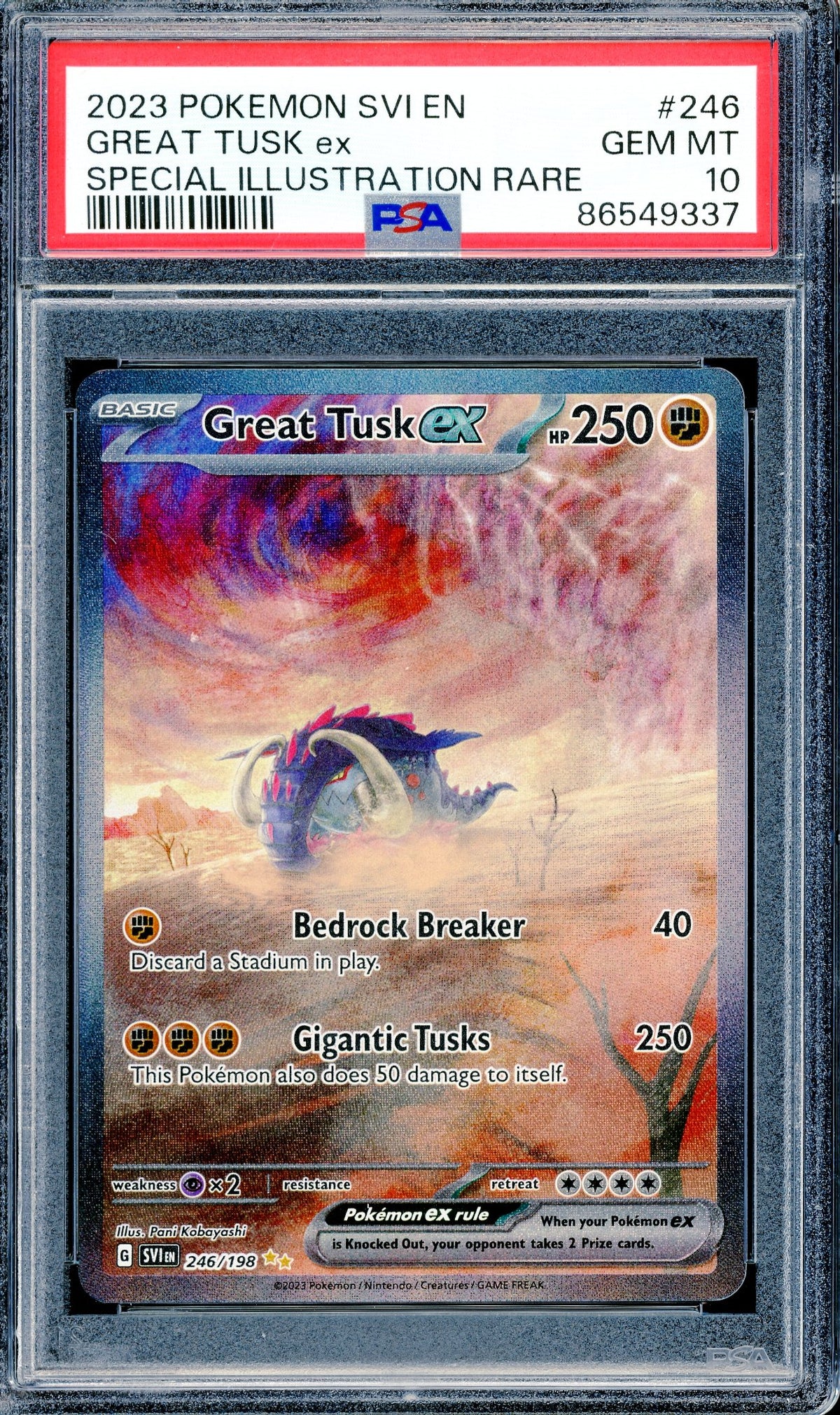 PSA 10 Great Tusk Ex SIR (246/198) [S&V Base Set]