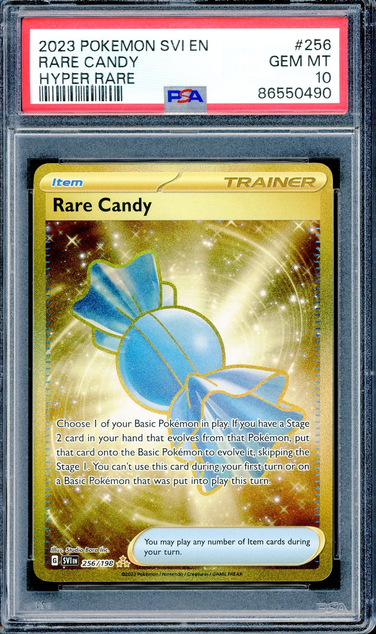 PSA 10 Rare Candy Hyper Rare (256/198) [S&V Base Set]