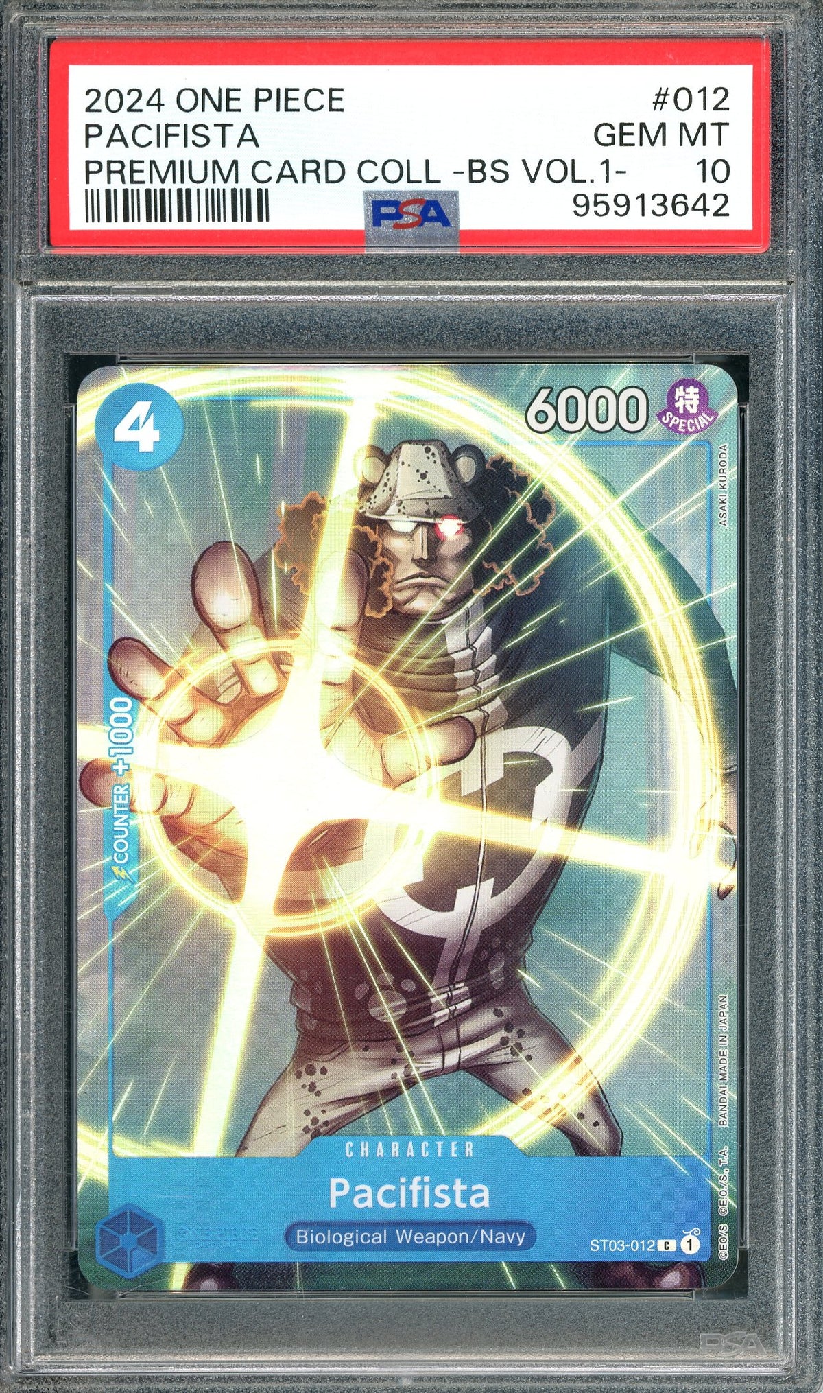 PSA 10 Pacifista (ST03-012) [One Piece Premium Collection: Starter Deck 3]