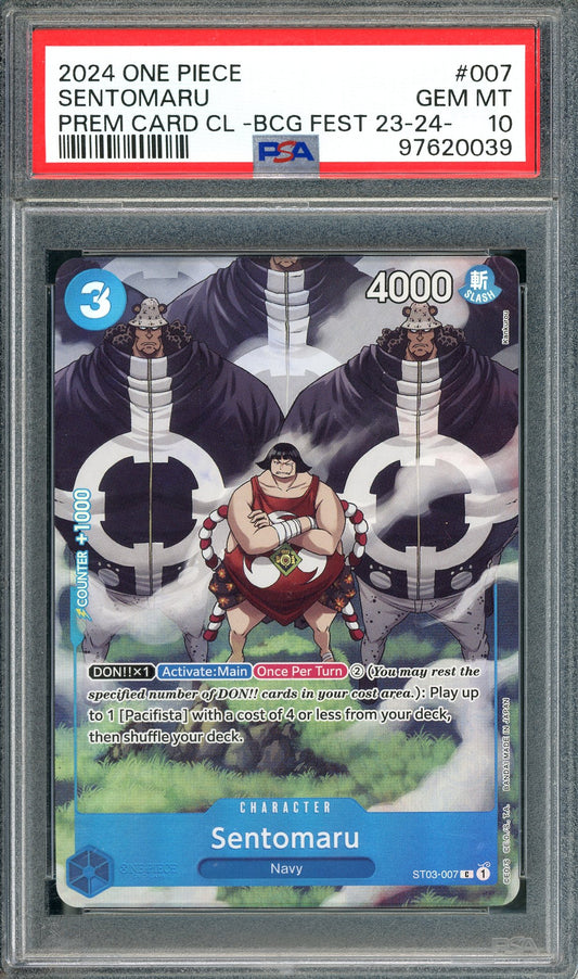 PSA 10 Sentomaru (ST03-007) [One Piece Premium Collection: Starter Deck 3]