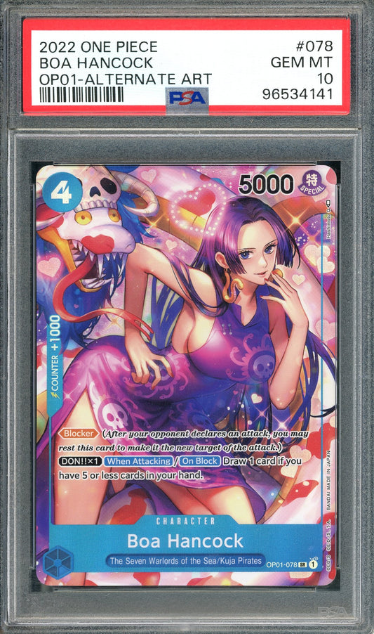 PSA 10 Boa Hancock Alt Art (OP01-078) [One Piece OP01: Romance Dawn]