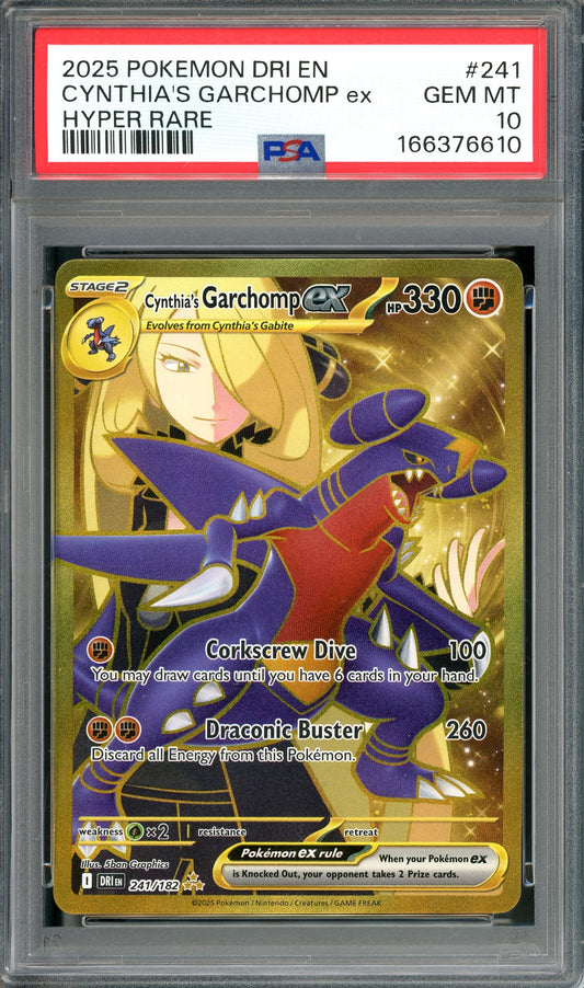 PSA 10 Cynthia's Garchomp (241/182) [Pokemon Destined Rivals]